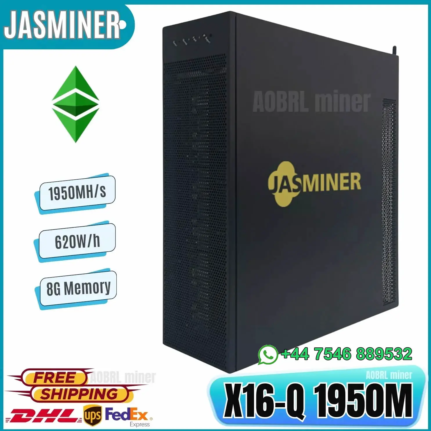 LK Amazing Hot Deal New Jasminer X16-Q 1950MH/s 620W with 8G WiFi ETC ZIL OCTA ETHF ETF Miner With PSU