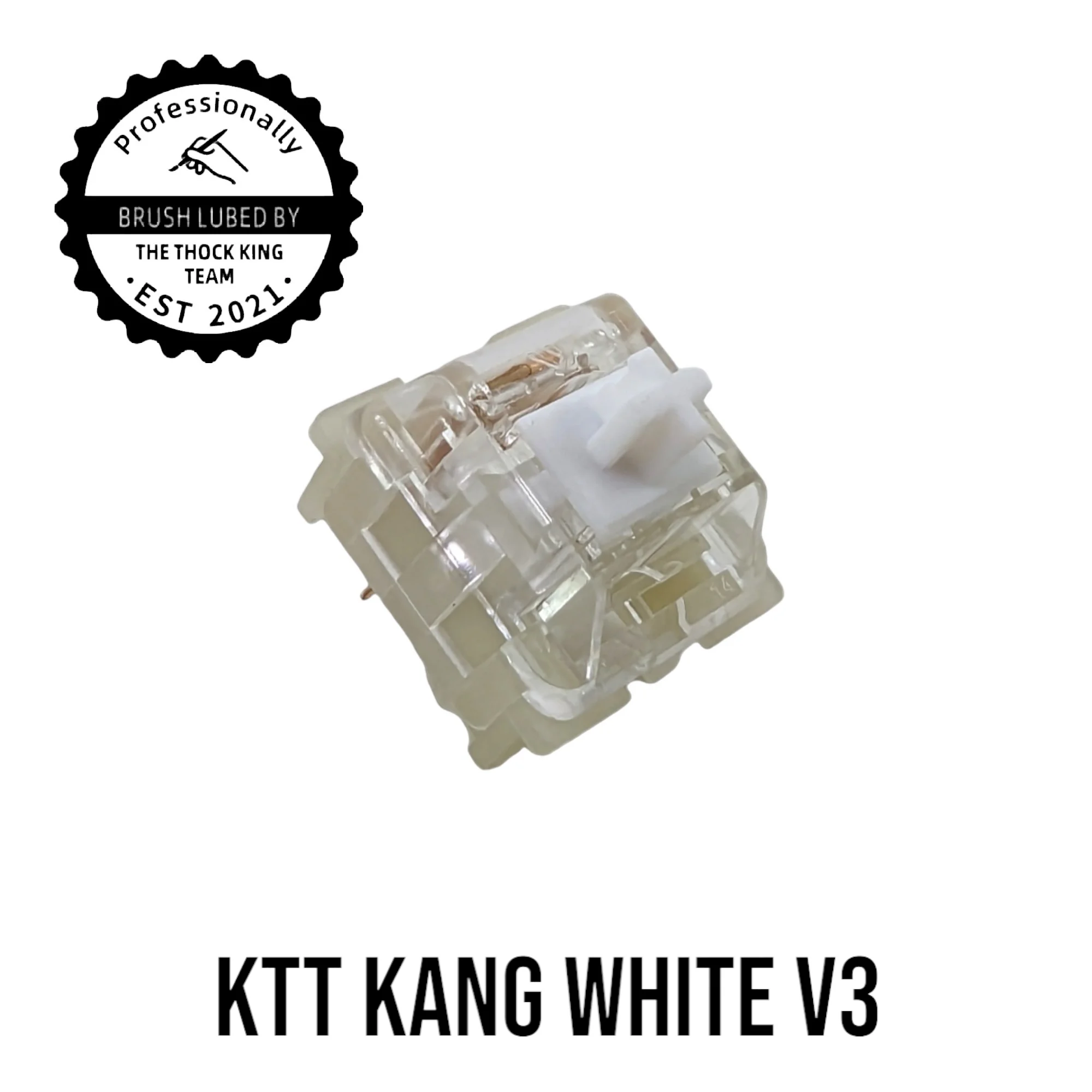 HAND LUBED with Krytox 205g0| KTT Kang White V3 Linear Switches for Mechanical Keyboards