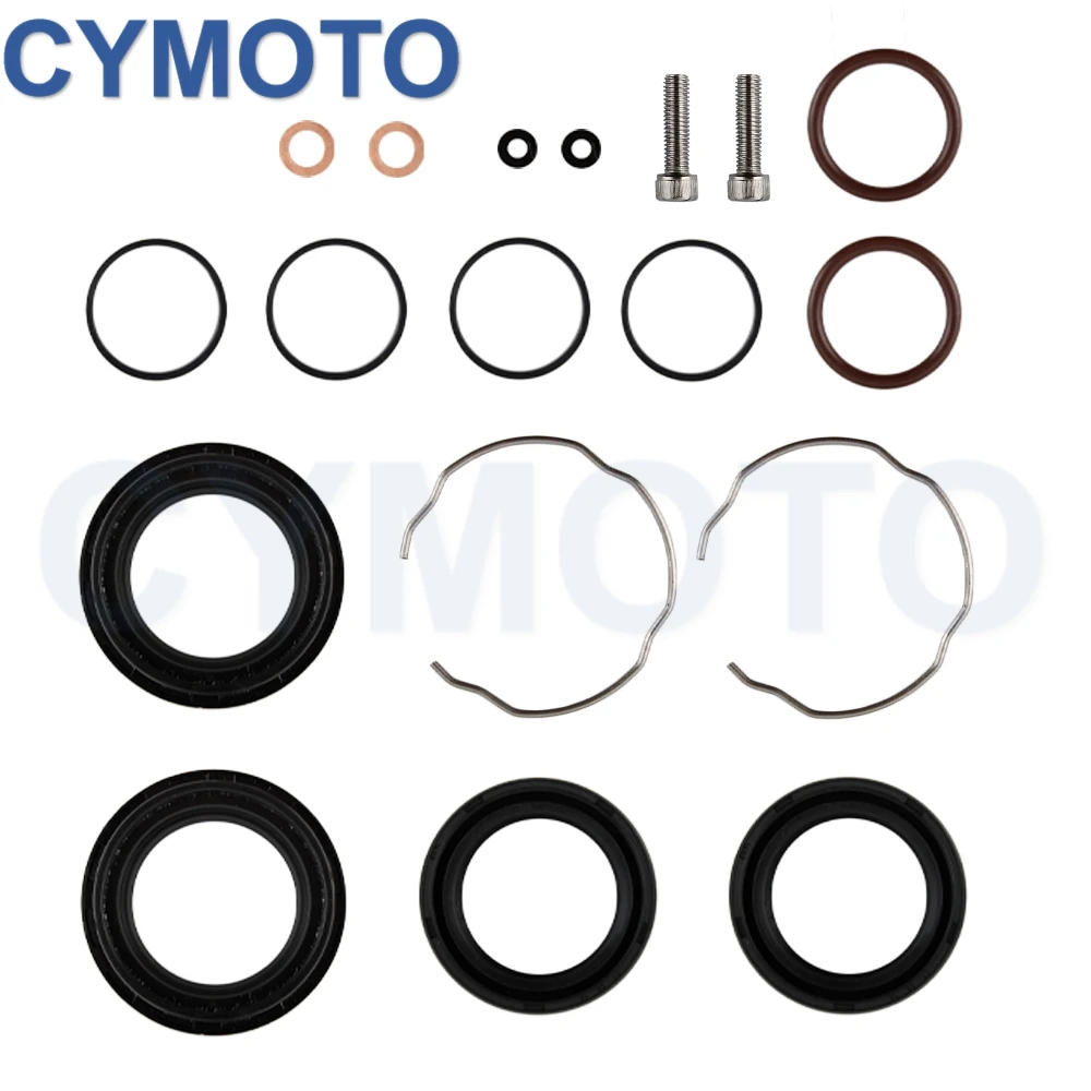 

For Harley Sportsters 1988-2015 & Dyna FXD 1991-2005 39MM Fork Seal Kit Fits Compatible oil seal retaining ring nylon pad