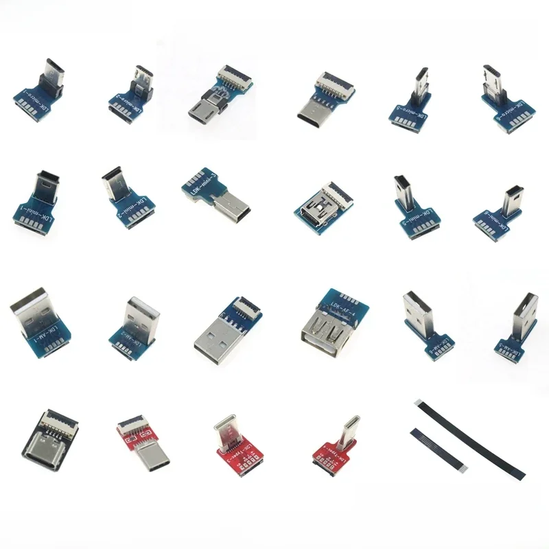 FFC Mini Micro USB Przedłużacz Type-C Kabel taśmowy 90 FPV Slim Flat Soft Flexible FPC Charge FPV Bezszczotkowy ręczny monitor gimbalowy — zdjęcie 2