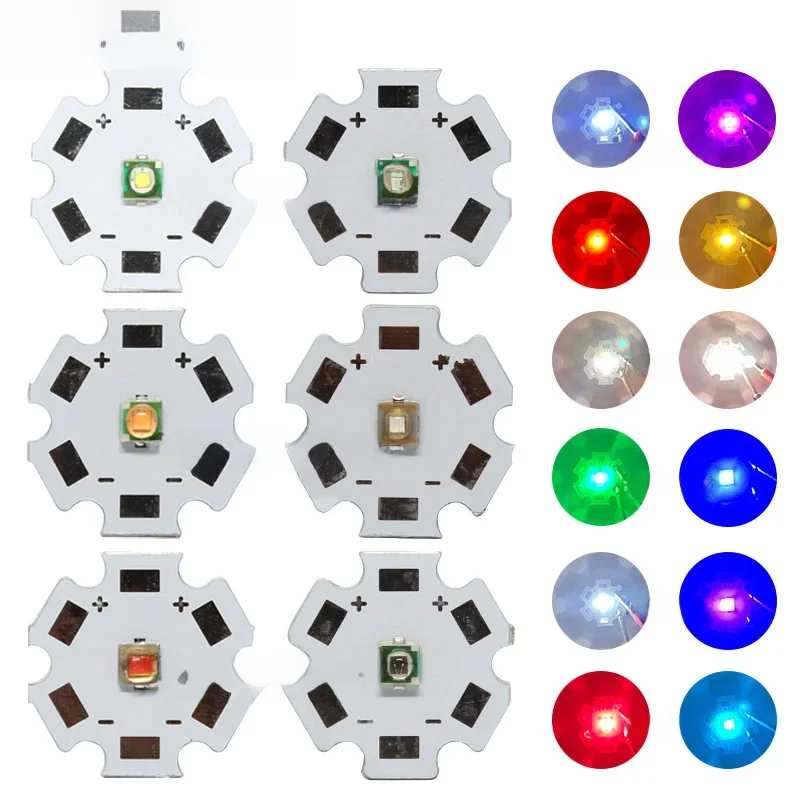 10szt High Power LED Chip 3W 3535 365nm 375nm 385nm 395nm 410nm 420nm 430nm 450nm 460nm 490nm 660nm IR 730nm 808nm 850nm Diode — zdjęcie 2
