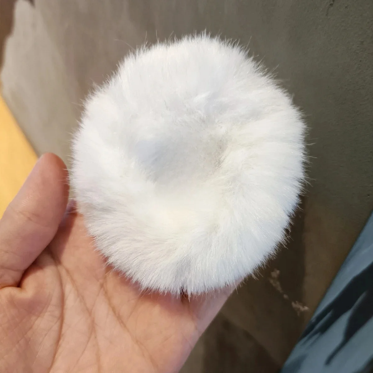 Winter White Rabbit Fur Hair Rope Cute Plush Hair Ties Scrunchies Fashion Girl Elastic Ponytail Holder Rubber Band Women Hair Ac — zdjęcie 2