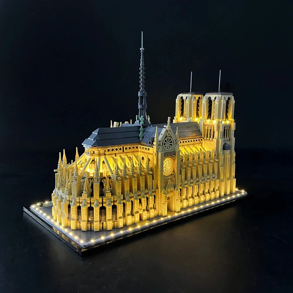 BYB LED Light Kit Voor LEGO 21061 Notre-Dame de Paris Bouwstenen Decoratieve Lamp Afstandsbediening Exclusief Lego gebouw - afbeelding 2