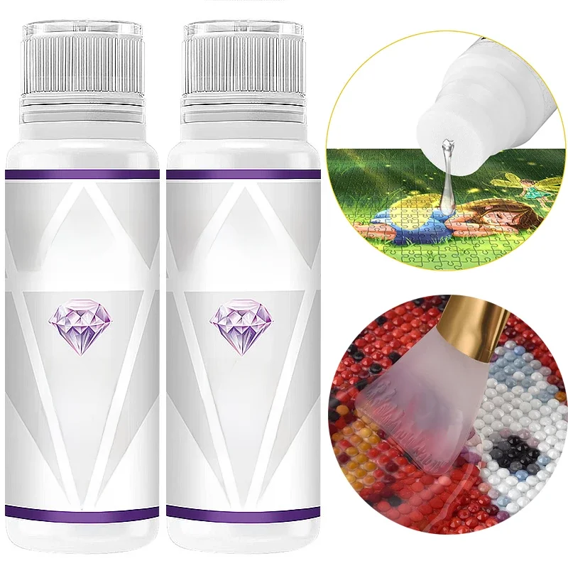 25-240ML diamant peinture scellant 5D diamant peinture colle permanente tenir bricolage conservateur Puzzle colle diamant peinture accessoires