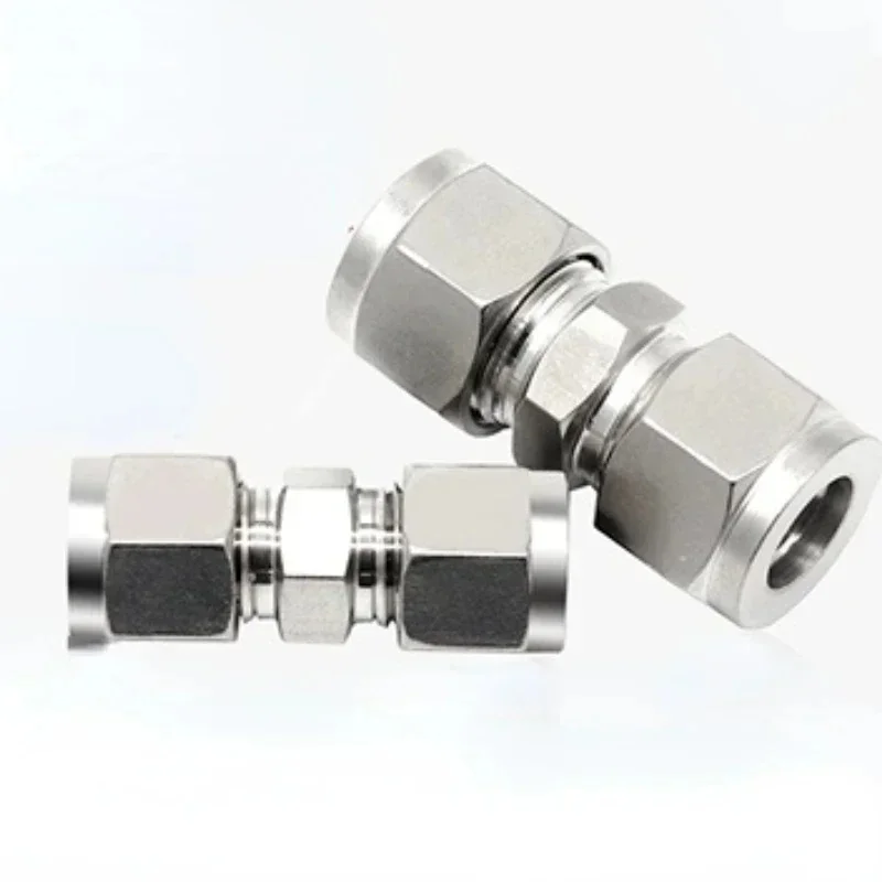 304 SS stal nierdzewna 3 4 6 8 10 12mm 1/8 "1/4" 3/8 "1/2" rura OD podwójna tuleja złączka rurowa — zdjęcie 2