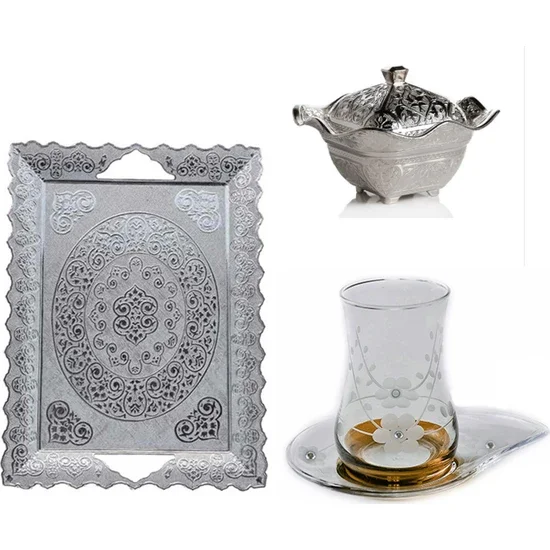 

Başak 14 Pieces Doğa (Orange Silver) Tea Set Set Başak 14 Pieces