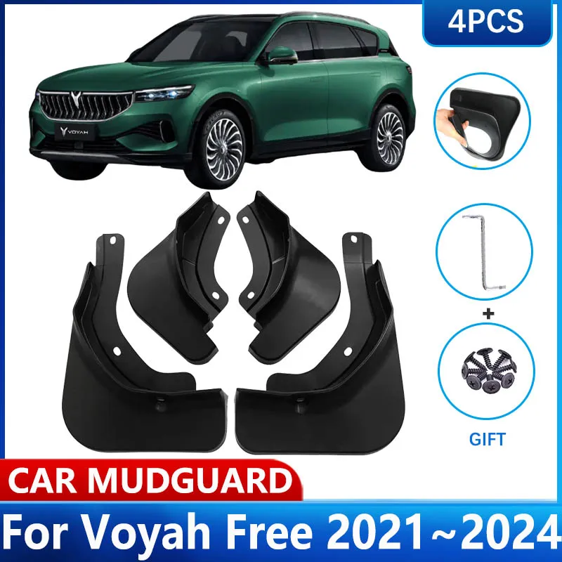 

4x MudFlaps For Voyah Free 2023 Accessories 2021 2022 2024 Car Mud Flaps Fender Guards Splash Protect Front Wheel Auto Mudguards