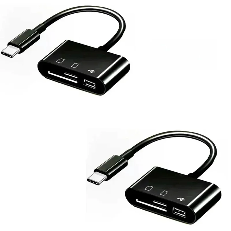 Lecteur de carte de Type C vers SD, câble USB OTG, Mini adaptateur de lecteur de carte SD/TF, transfert de données pour téléphone portable Macbook Samsung Huawei, 1 à 5 pièces
