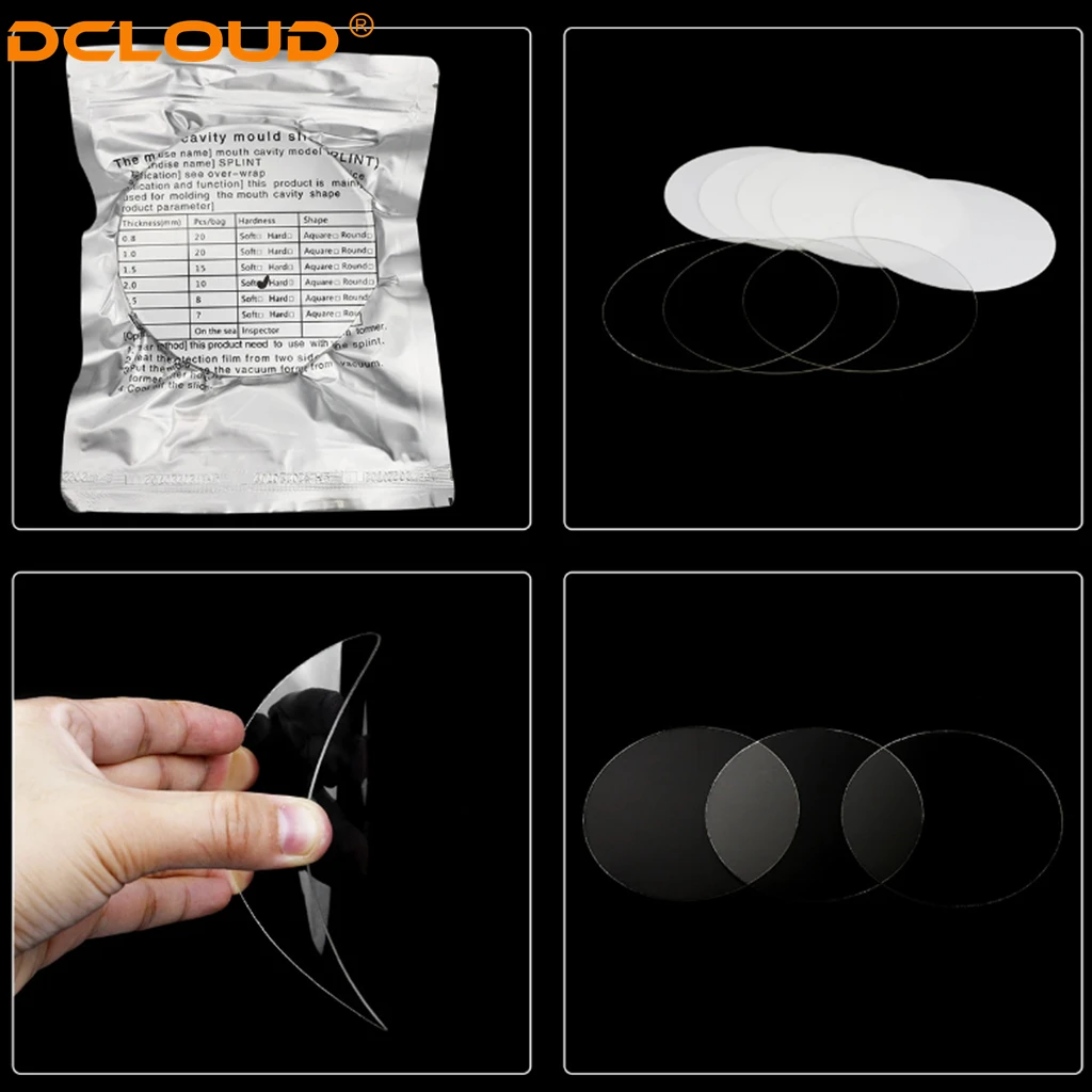 Dental Lab Orthodontic Splint Retainer Slice Vacuum Forming Sheet Soft/Hard Denture Model Retainer Thermoforming Material Ortho