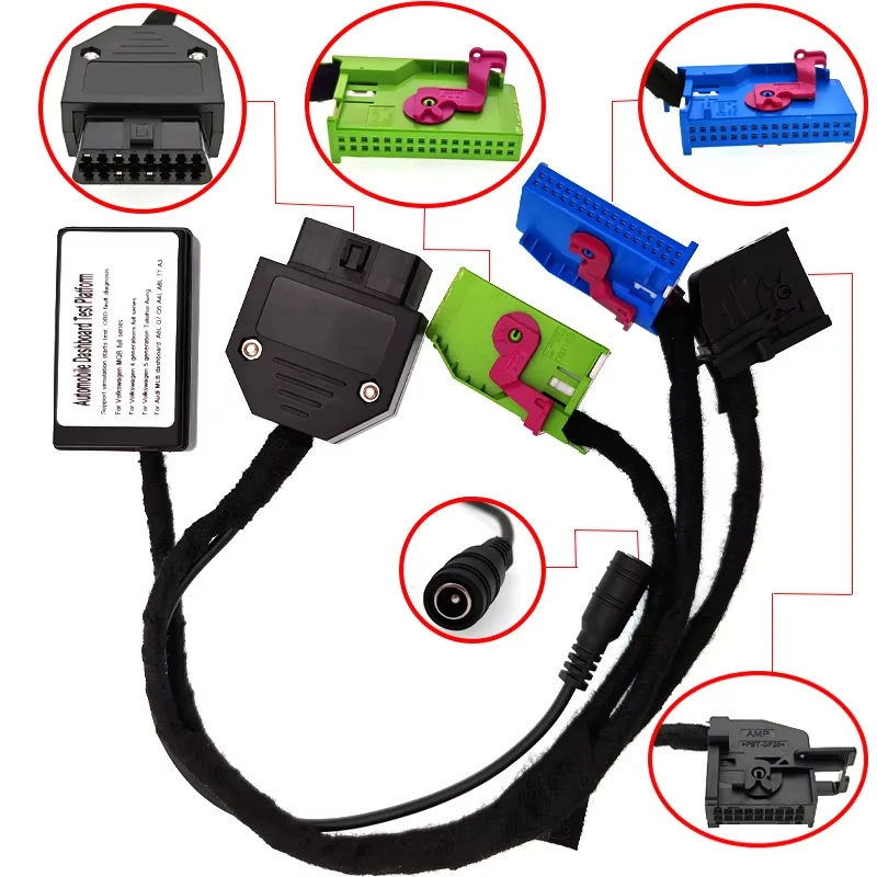 Car MQB MLB Cluster Test Platform Dashboard Cable Kit for VW MQB full series for Audi A6 A8 A4 Q5 Q7 MLB Car Power On Instrument