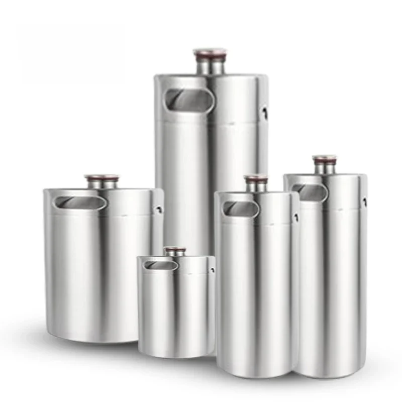 Fût de bière Growler, mini fûts de baril de bière artisanale, récipient portable pour barbecue, fête de brassage, 2L, 3,6 L, 4L, 5L