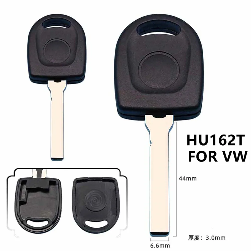 5ps Transponder Key Shell Uncut Blade HU162T Blade Car Key Blank Case For  Volkswagen golf 7