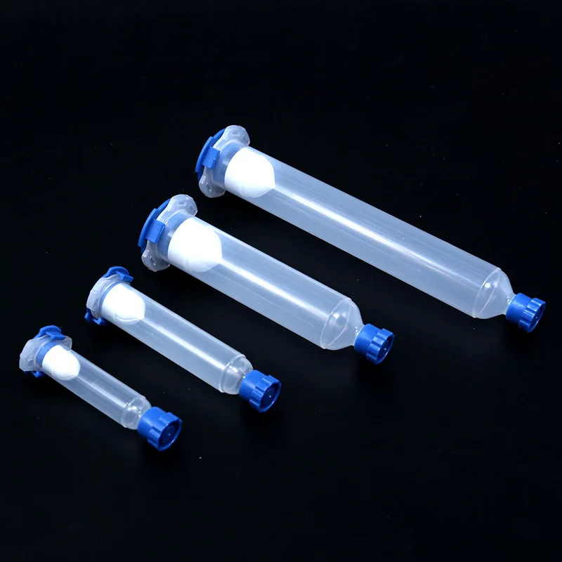 20pcs Industrial Syringes Anti-corrosion Dispensing Syringe Plastic Small-capacity Syringe Barrel Back Cover Plug Four-piece Set