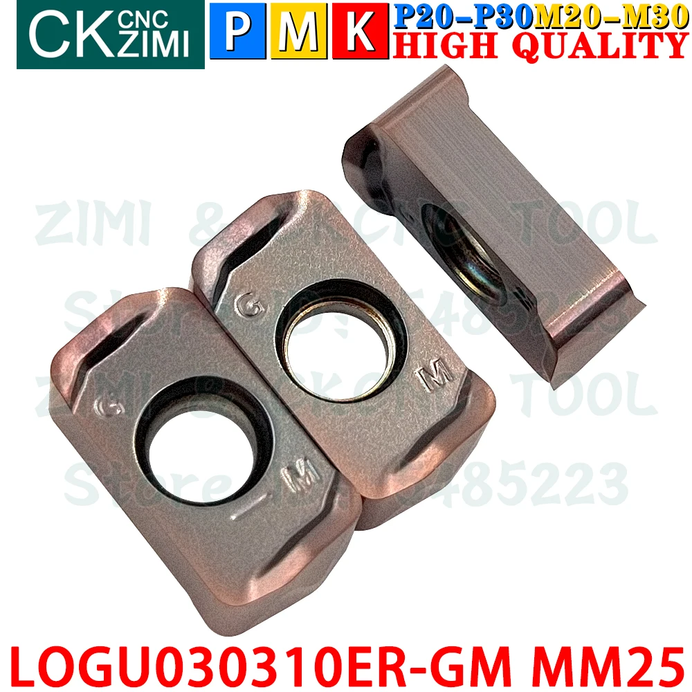 LOGU030310ER-GM MM25 LOGU 030310 ER GM LOGU030310 ER GM inserti in metallo duro inserto di fresatura ad alimentazione rapida tornio per metallo CNC