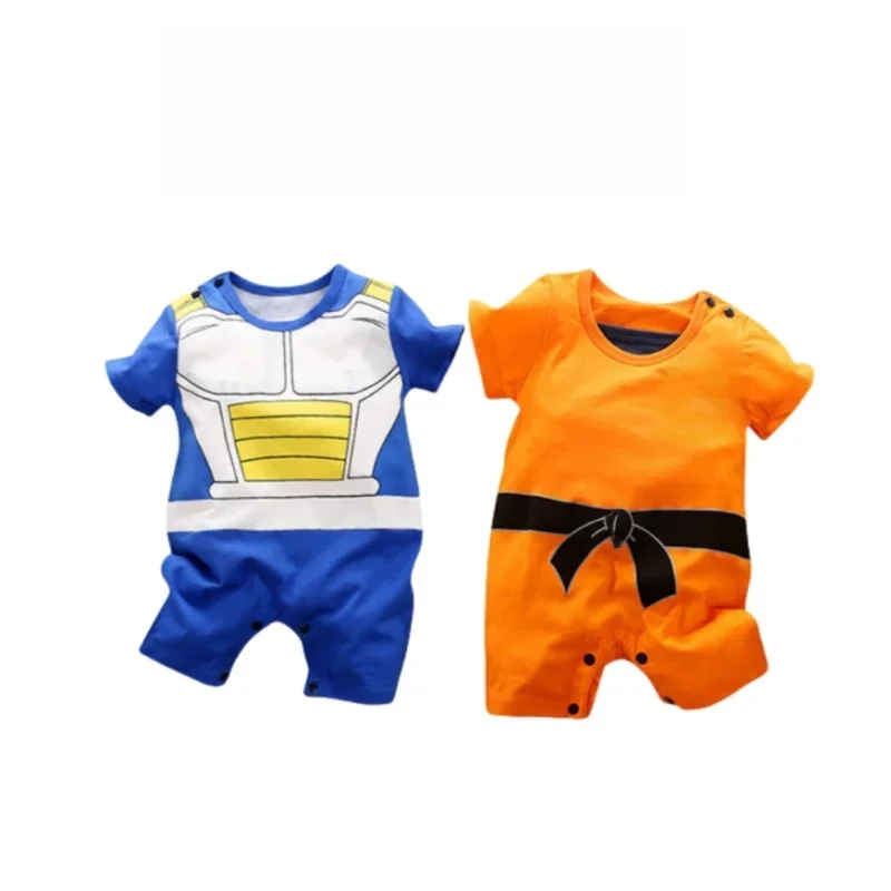 Dragon ball 0-18 bébé combinaison Anime Goku végéta jeu de rôle coton et doux été col rond manches courtes nouveau-né vêtements