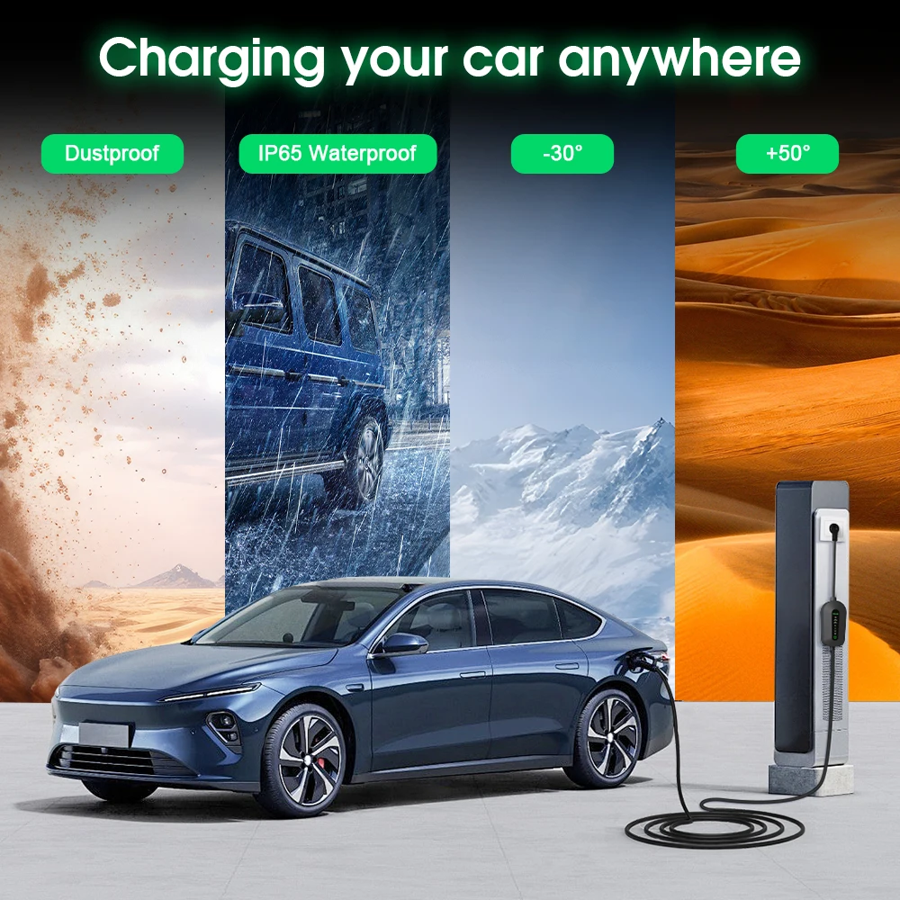 Daolar Type 2 EV Charging Cable 3.5KW 16A with Schuko 2-Pin plug, Portable Electric Car charger for EVs and PHEVs