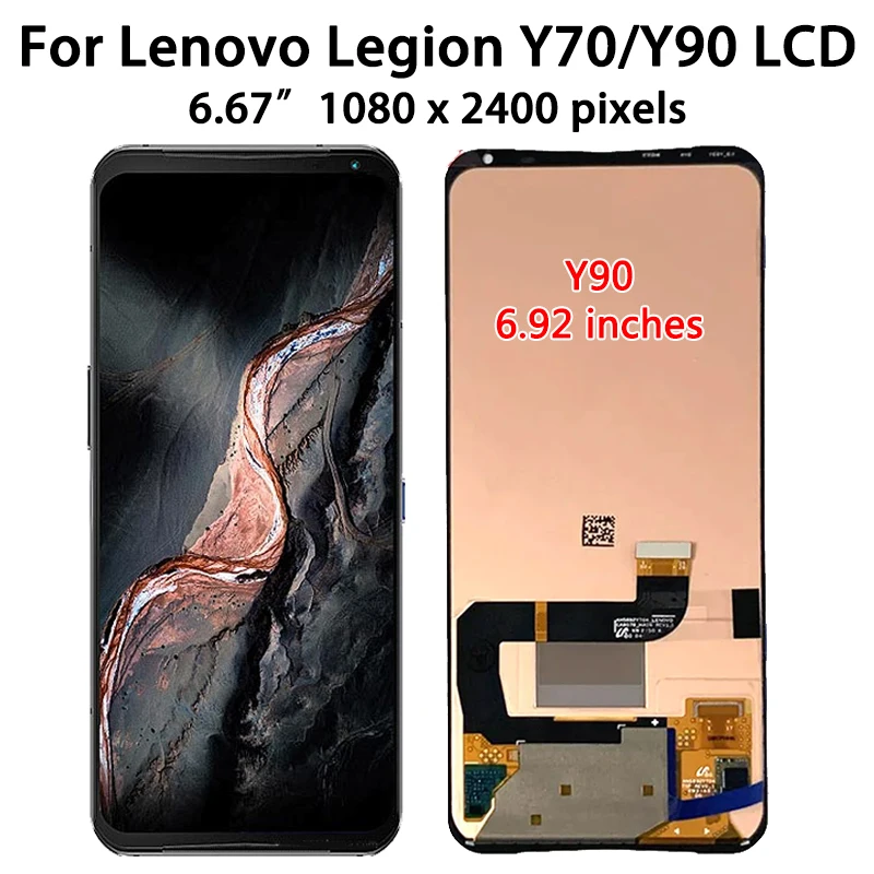 AMOLED для Lenovo Legion Y90 L71061 ЖК-дисплей с цифровым преобразователем сенсорного экрана в сборе для Lenovo Legion ЖК-дисплей Y70 L71091