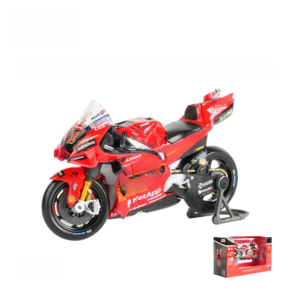 Maisto 1:18 GP Racing 2023 Ducati Lenovo Team véhicules moulés sous pression modèle de moto à collectionner jouets