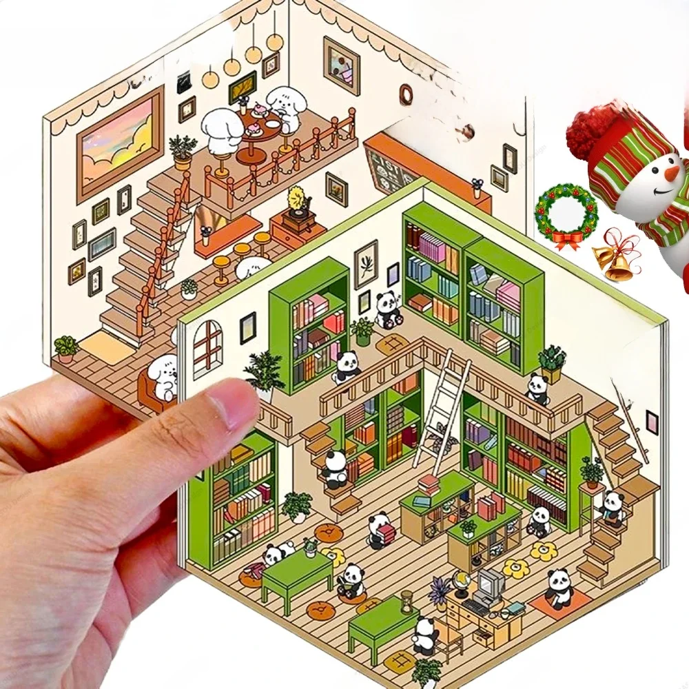 1-40Pcs 3D Landscaping Diy Naklejki Świąteczne Miniaturowe Naklejki Kabiny Scena Układanie Wklejanie Śliczny Prezent dla Dziecka Dorosłego — zdjęcie produktu 7
