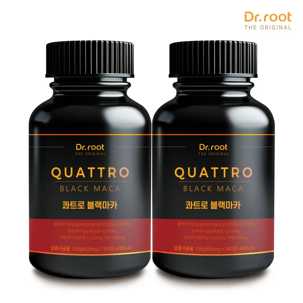 Dr. Rut Quattro Black Maka 600mg 180 tablets 2 tall black garlic night gate