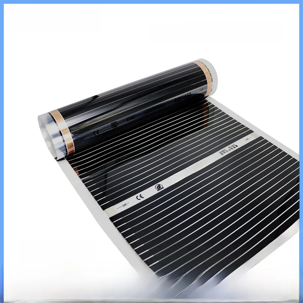 MINCO HEAT AC200 ~ 220 V 80 w/m2 Folia grzewcza na podczerwień z węglem elektrycznym Ciepła mata podłogowa — 2