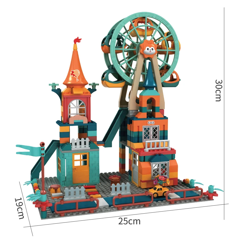 Marble Run Architecture Castle Building Blocks Car Action Figures Friends Children Educational Toys for Boys Christmas Gifts