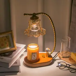 Lampada a cera di fusione retrò scaldacandele lampada a LED dimmerabile lampada da tavolo per aromaterapia per la decorazione della casa della testata del letto della camera da letto
