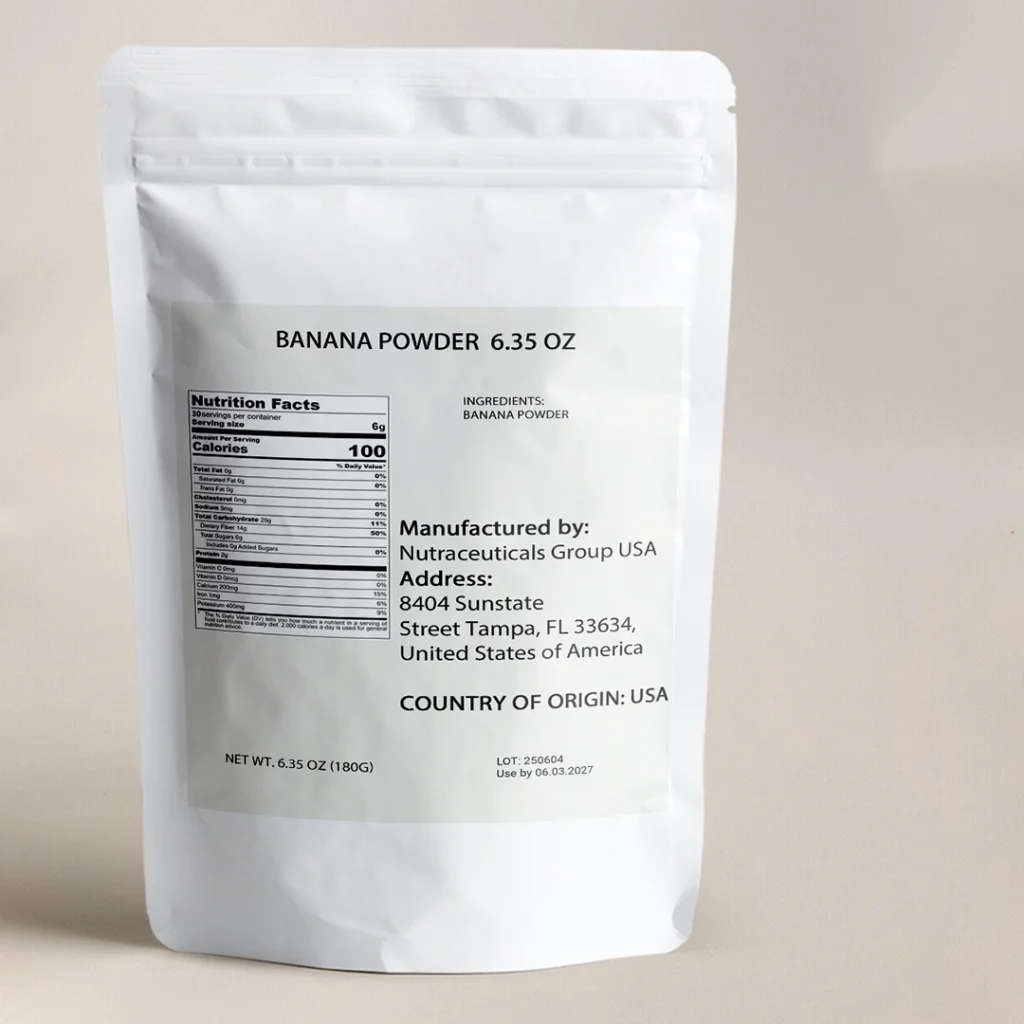 Banana Powder, Sweet Banana Flavor, 6.35OZ, Natural Banana Flavor Powder, No Added Sugar Or Additives, Perfect For Pancakes, Smoothies, Milkshakes, Baking, Breakfast Bowls, Homemade Snacks, Creamy Fruity Taste