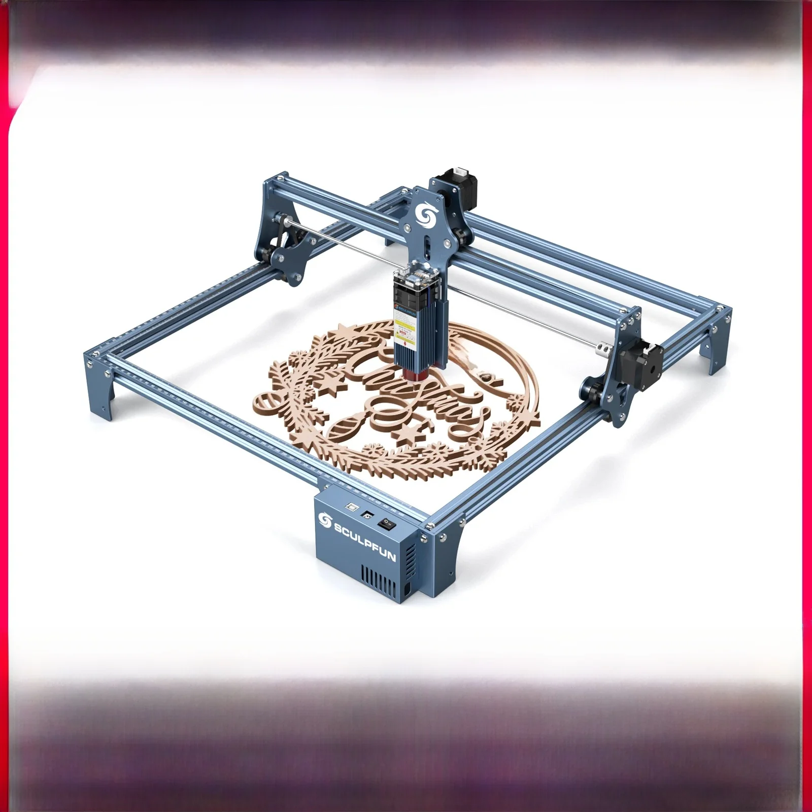 SCULPFUN S9 Laser Engraver CNC Laser Cutting Engraver Machine 410x420mm Ultra-thin Laser Beam Shaping Technology High-precisio
