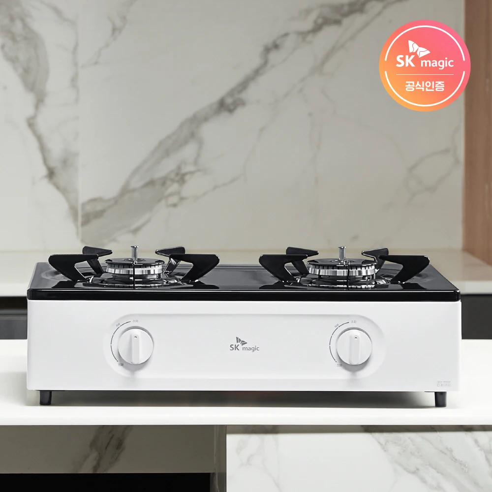 موقد غاز صديق للبيئة بشعلتين من SK MAGIC GRA-850SR