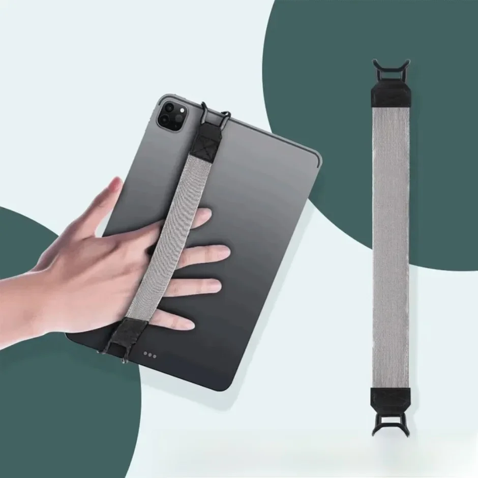 10,5-calowy ogólny pasek na rękę Skórzany uchwyt Uchwyt bezpieczeństwa Pasek na rękę do iPada/Xiaomi/Samsung Tablet Uchwyt stojakowy do iPada 9.7 — zdjęcie 2