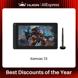 HUION Kamvas 13 Черный графический планшет для рисования Монитор для полного ламинирования Монитор для рисования Gamut 120% sRGB 266PPS с экспресс-клавишами