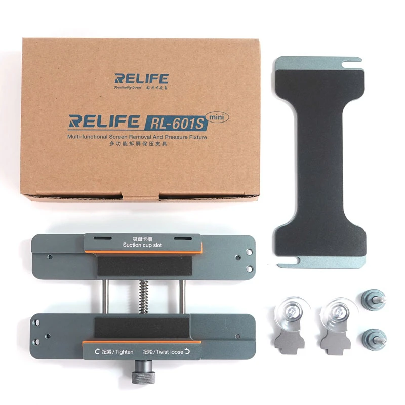 RELIFE RL-601S MINI 3 in 1 Multi-function Dismantling Screen & Pressure Holding Fixture Mobile Phone Back Removal Tool