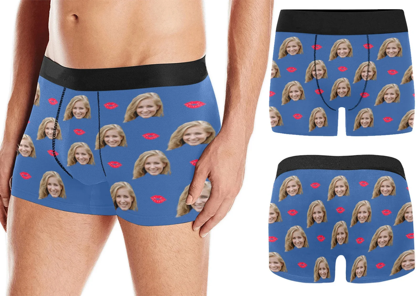 Custom Face Boxer Briefs, Valentines Day Gift, Underwear With Face, Gift For Husband/Boyfriend, Anniversary Gifts, Personalize B