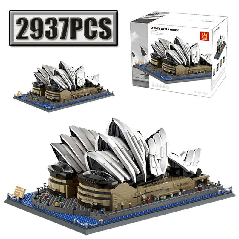 MOC 2937PCS Sydney Opera House Urban Street View Architecture Building Blocks House DIY Model Puzzle Toy Gift