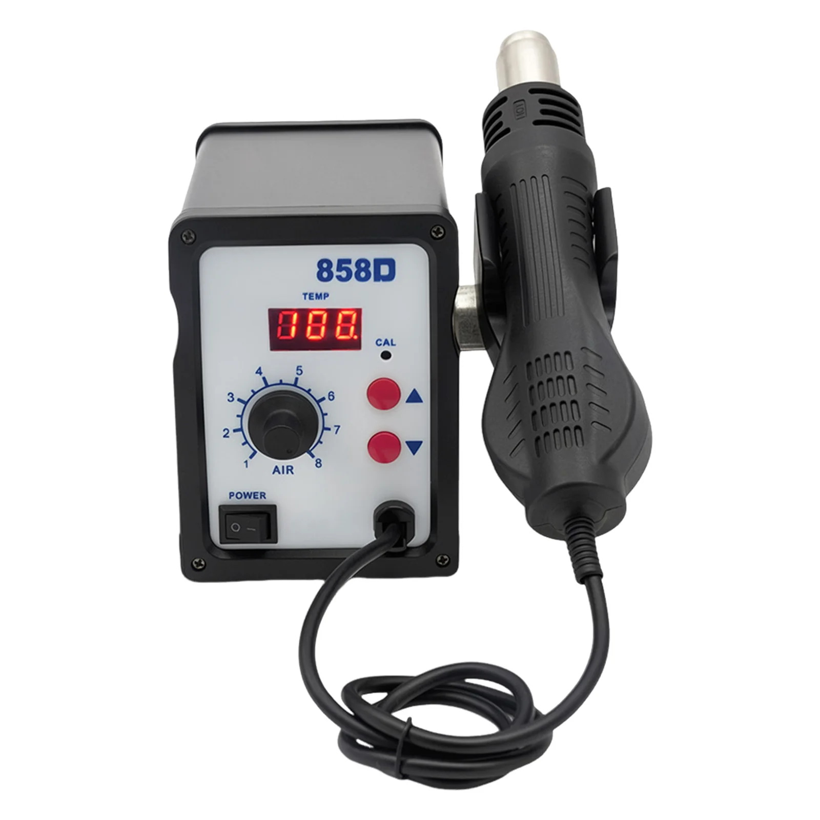 Stazione di saldatura da 700 W, stazione di rilavorazione ad aria calda 220 V 858d, stazione di rilavorazione SMD con display digitale, pistola ad aria calda, stazione di dissaldatura, strumento per