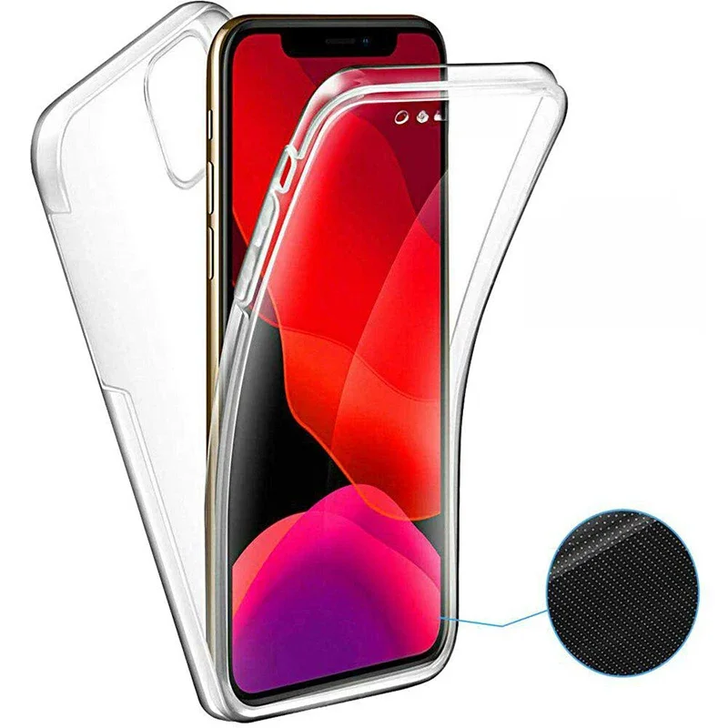 360 Ultra mince clair couverture complète du corps pour iPhone 15 14 13 12 11 Pro Max X XS XR 8 Plus 7 6 6S SE 2020 coque PC en Silicone
