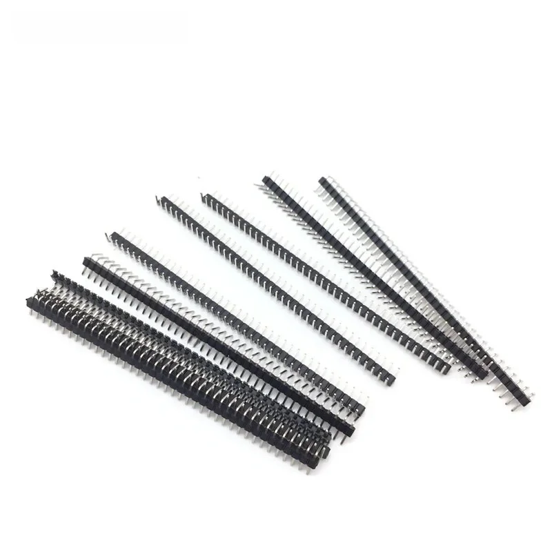 10 sztuk 40 Pin 1x4 0 jeden rząd 90 stopni 2mm głowica pinowa kąt złącze pozłacane taśma miedziana gięcia — zdjęcie 2