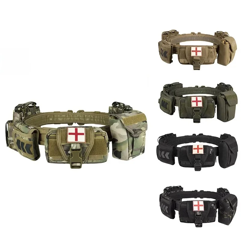 Yakeda Gear Gebruikersuitrusting Buiten Zwart Jacht Tactiek Rechtshandhaving Dienst Beveiliging Verkeer luchtbuksriem airsoft uitrusting Camo - afbeelding 2
