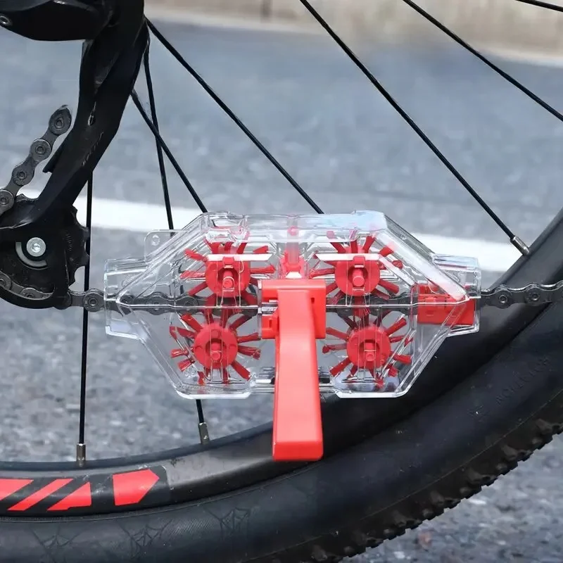 Quick Release/Install Bike Chain Cleaner Transparent Visual Immersion Chain Cleaner Rennrad Reinigungswerkzeuge Reitausrüstung