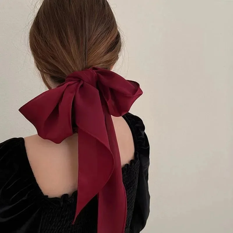 Long foulard à cheveux pour femmes, bande de mode, chic, ruban, écharpe, chaîne, fille, nœud, sauna, nouvelle coiffure