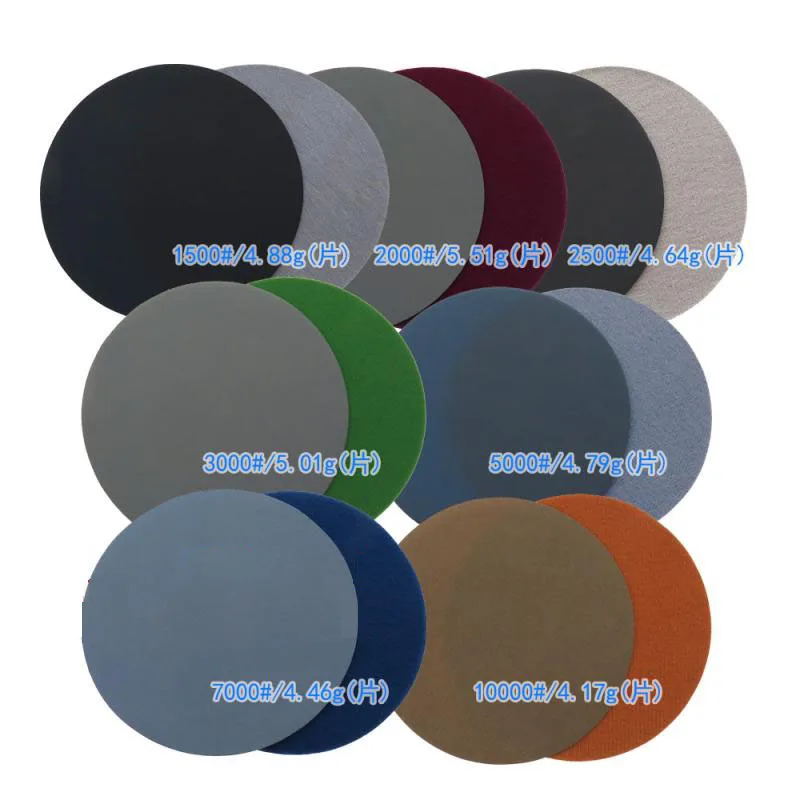 Amplas basah Hook and Loop 800-10000 grit kedap air pengamplasan cakram 25MM-200MM