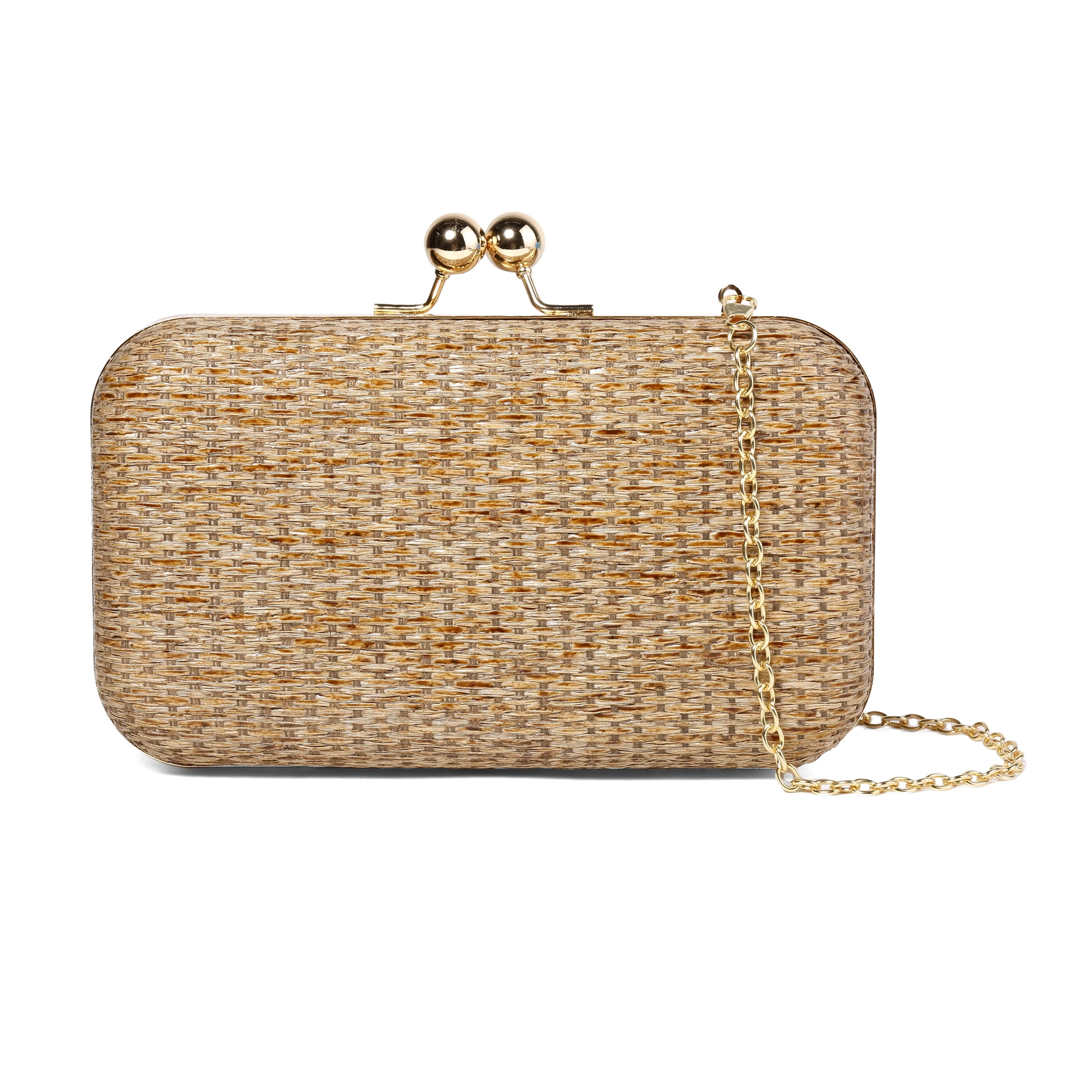 Casual Elegant Style Women\'s Bag Straw Handbags Square Clutch 2024 New Popular Underarm Bag Evening Bag Beach Straw Women Bag