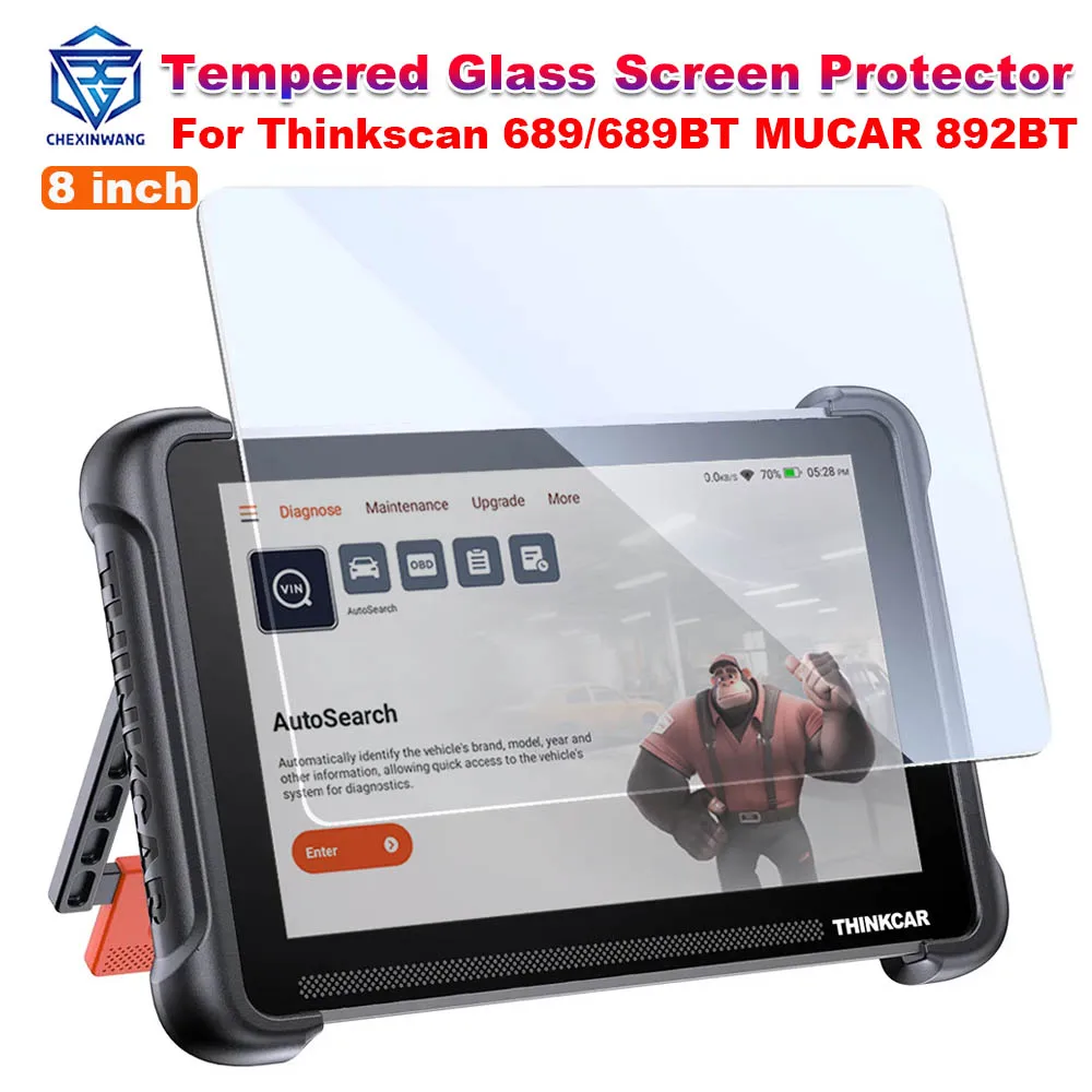 Thinkcar Tempered Glass Screen Protector For Thinkscan 689 689BT For MUCAR 892BT 8 inch Diagnostic Tool 9H Screen Protection