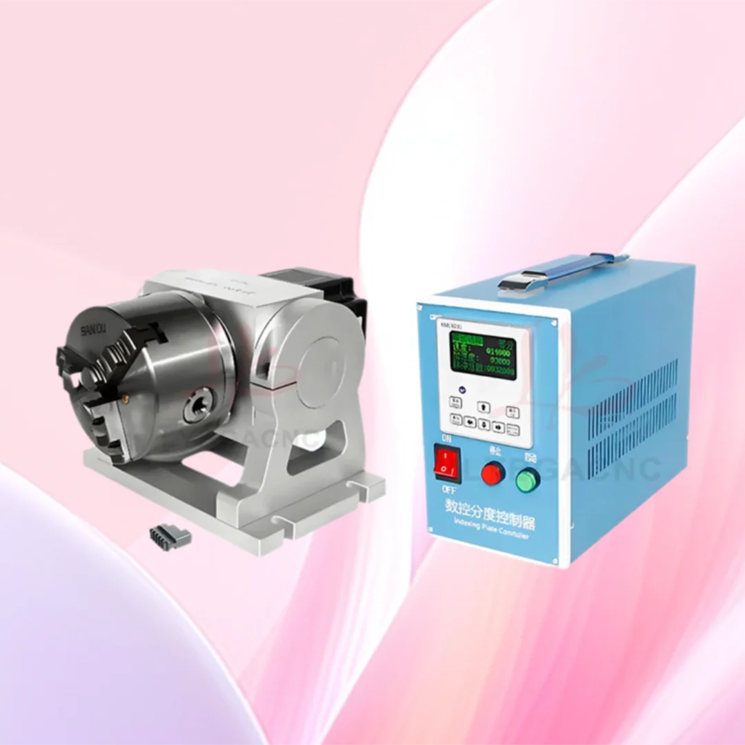 

4th Axis Rotation A-axis With 86mm Nema34 Stepper Motor For Laser Marking CNC Engraving Machine 100mm Chuck Center Height 100mm