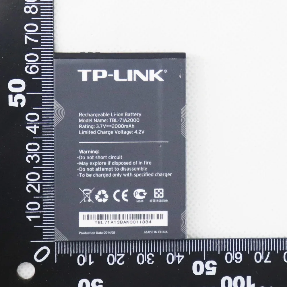 Original 2000mAh TBL-71A2000 Battery For TP-Link TL-TR861 2000L TL-TR761 M5250 M5350 M7000 M7200 M7300 4G LTE WIFI Router Modem