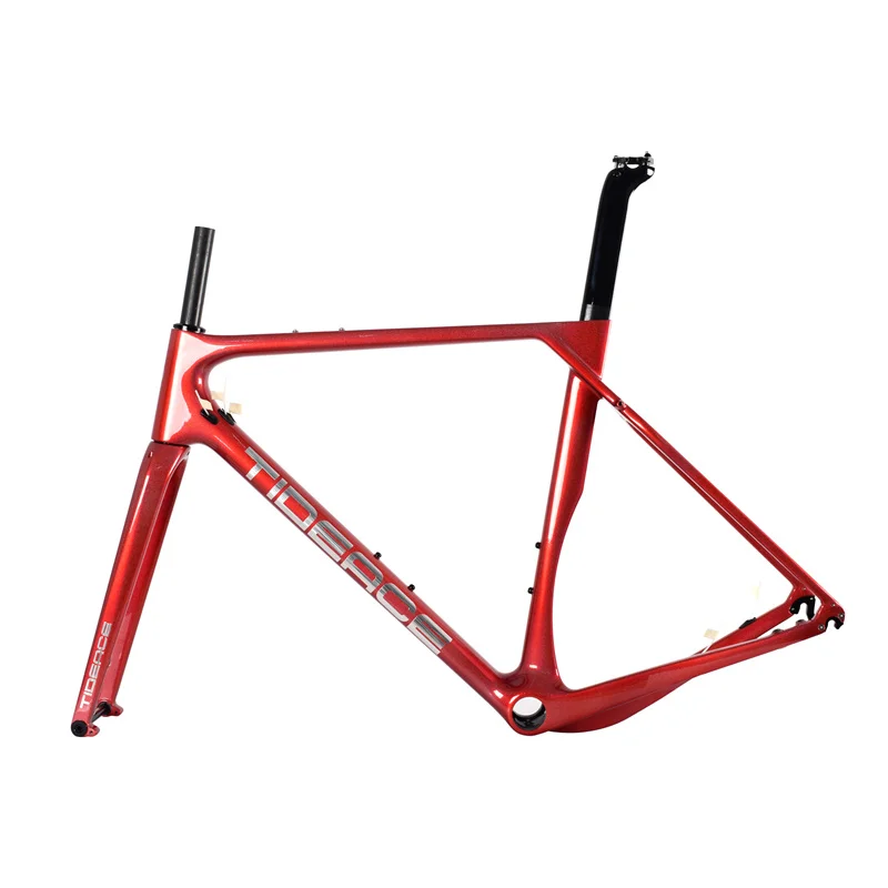 UD Carbon Road Gravel Bike Frameset Disc Brake Custom Paint Cycling Road Racing Bicycle Frame MAX 40C Tires