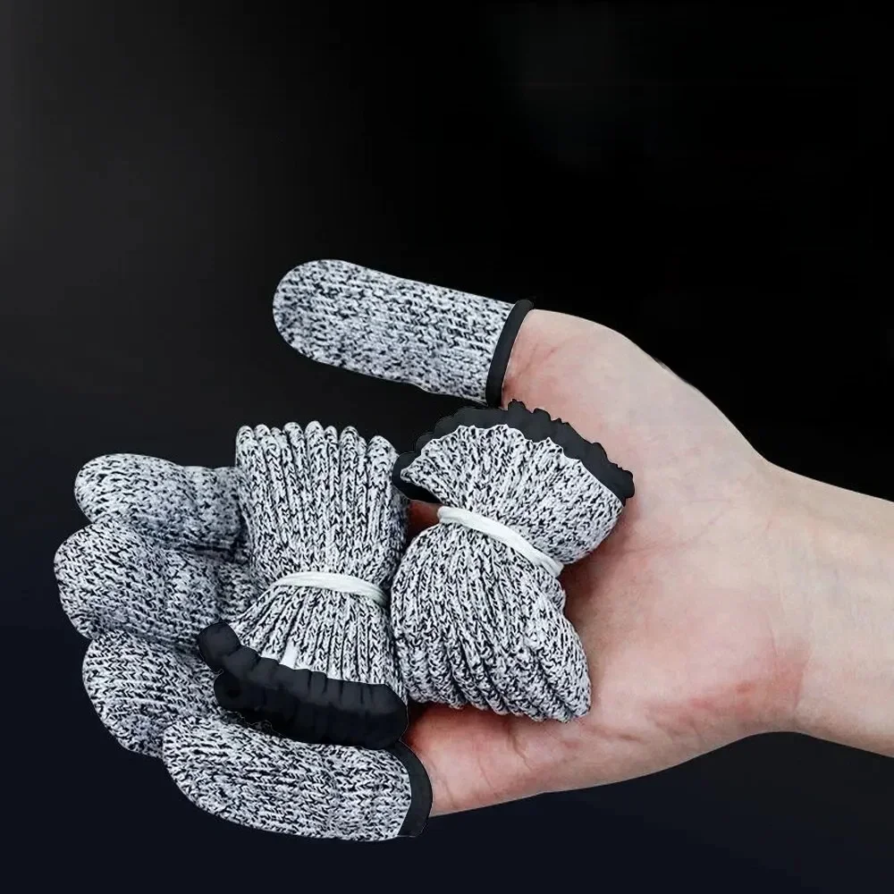 Couvre-doigts Anti-coupure niveau 5, gants de sécurité flexibles du bout des doigts, manchons de protection pour outils de cuisine à haute résistance pour une prise améliorée