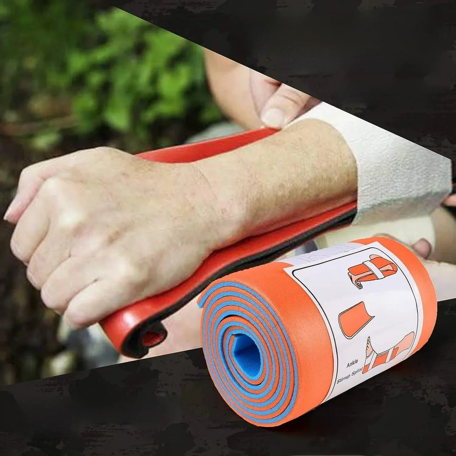 Rouleau d'attelle universelle en aluminium de premiers secours, polymère de survie médicale pour Kit d'urgence osseuse de fixation, voyage en plein air