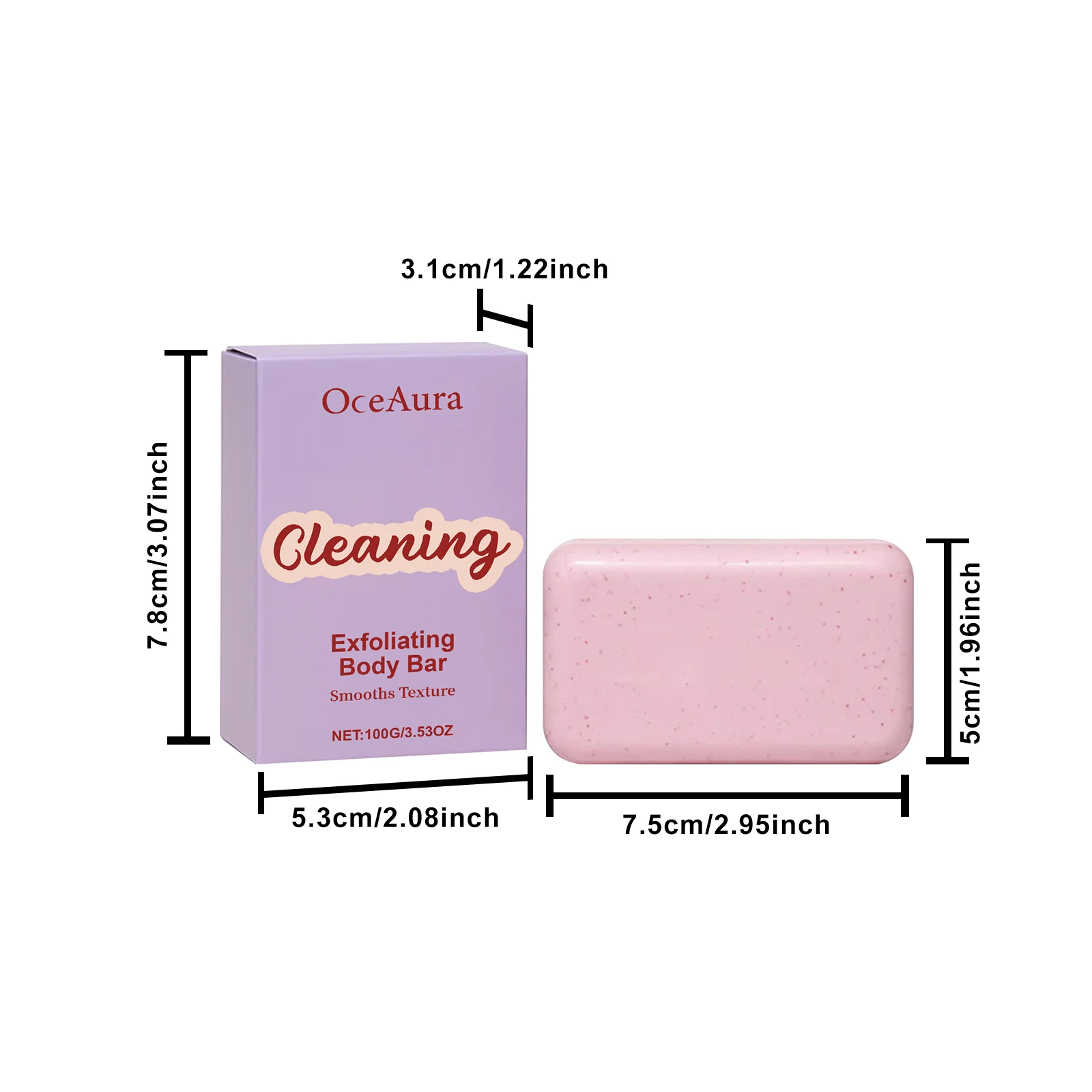 Oceaura Body Cleaning Soap Gentle Remove Dead Skin Moisturizing Lasting Fresh Fragrance Cleaning Body Dirts Body Shower Soap